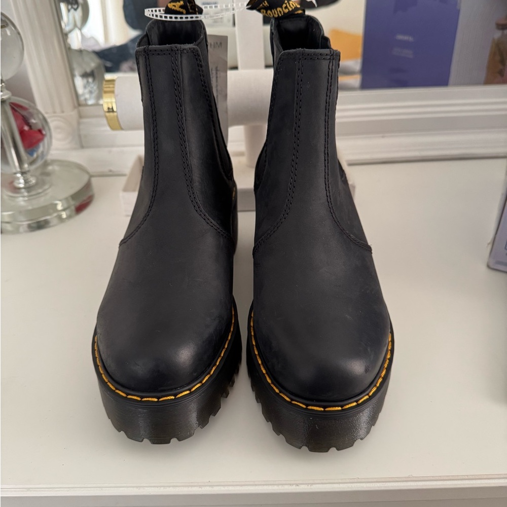 Dr. Martens Black Platform Ankle Boots